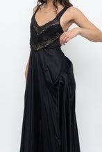 Load image into Gallery viewer, Vintage x Black Lace Maxi Sleep Dress (XS)