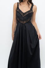 Load image into Gallery viewer, Vintage x Black Lace Maxi Sleep Dress (XS)