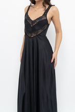 Load image into Gallery viewer, Vintage x Black Lace Maxi Sleep Dress (XS)