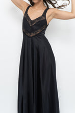Load image into Gallery viewer, Vintage x Black Lace Maxi Sleep Dress (XS)