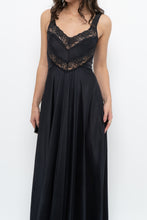 Load image into Gallery viewer, Vintage x Black Lace Maxi Sleep Dress (XS)