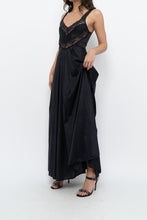Load image into Gallery viewer, Vintage x Black Lace Maxi Sleep Dress (XS)