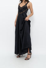 Load image into Gallery viewer, Vintage x Black Lace Maxi Sleep Dress (XS)