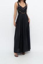 Load image into Gallery viewer, Vintage x Black Lace Maxi Sleep Dress (XS)
