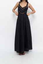 Load image into Gallery viewer, Vintage x Black Lace Maxi Sleep Dress (XS)