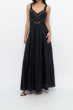 Load image into Gallery viewer, Vintage x Black Lace Maxi Sleep Dress (XS)