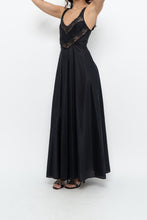Load image into Gallery viewer, Vintage x Black Lace Maxi Sleep Dress (XS)