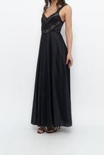 Load image into Gallery viewer, Vintage x Black Lace Maxi Sleep Dress (XS)