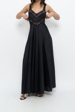 Load image into Gallery viewer, Vintage x Black Lace Maxi Sleep Dress (XS)
