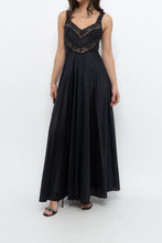 Load image into Gallery viewer, Vintage x Black Lace Maxi Sleep Dress (XS)