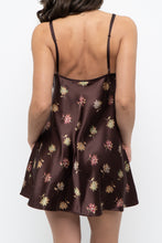 Load image into Gallery viewer, Vintage x LA SENZA Brown Floral Satin Mini Slip (S, M)