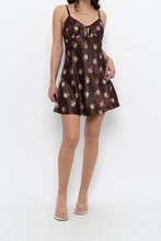 Load image into Gallery viewer, Vintage x LA SENZA Brown Floral Satin Mini Slip (S, M)