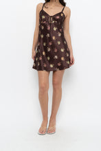Load image into Gallery viewer, Vintage x LA SENZA Brown Floral Satin Mini Slip (S, M)