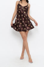 Load image into Gallery viewer, Vintage x LA SENZA Brown Floral Satin Mini Slip (S, M)
