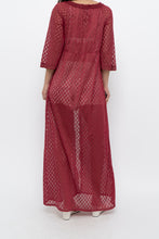 Load image into Gallery viewer, Vintage x Made in USA x Red Eyelette Front-tie Slip (XS-M)