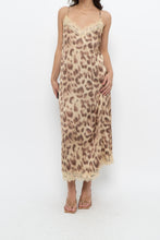 Load image into Gallery viewer, NOTSHY x Leopard Satin Lace Midi Dress (M, L)