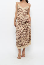 Load image into Gallery viewer, NOTSHY x Leopard Satin Lace Midi Dress (M, L)