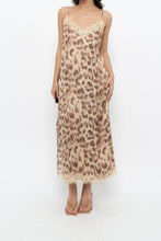 Load image into Gallery viewer, NOTSHY x Leopard Satin Lace Midi Dress (M, L)