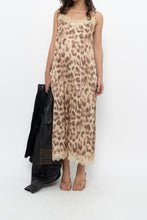 Load image into Gallery viewer, NOTSHY x Leopard Satin Lace Midi Dress (M, L)