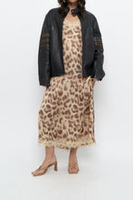 Load image into Gallery viewer, Vintage x Black, Brown Striped Leather Biker Jacket (XS-M)