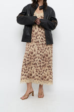 Load image into Gallery viewer, Vintage x Black, Brown Striped Leather Biker Jacket (XS-M)