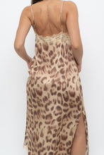 Load image into Gallery viewer, NOTSHY x Leopard Satin Lace Midi Dress (M, L)
