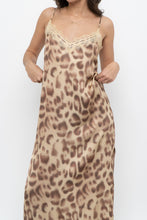 Load image into Gallery viewer, NOTSHY x Leopard Satin Lace Midi Dress (M, L)