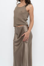 Load image into Gallery viewer, OAK + FORT x Olive Green Ribbed Semi-sheer Tank (XS)