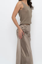 Load image into Gallery viewer, OAK + FORT x Olive Green Ribbed Semi-sheer Tank (XS)