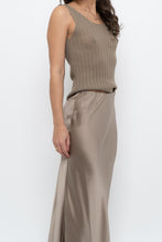 Load image into Gallery viewer, OAK + FORT x Olive Green Ribbed Semi-sheer Tank (XS)