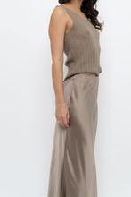 Load image into Gallery viewer, OAK + FORT x Olive Green Ribbed Semi-sheer Tank (XS)