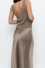Load image into Gallery viewer, OAK + FORT x Olive Green Ribbed Semi-sheer Tank (XS)
