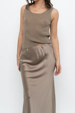 Load image into Gallery viewer, OAK + FORT x Olive Green Ribbed Semi-sheer Tank (XS)