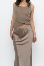 Load image into Gallery viewer, OAK + FORT x Olive Green Ribbed Semi-sheer Tank (XS)
