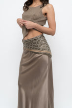 Load image into Gallery viewer, SOPHIE GRACE x Olive Silk-blend Maxi Skirt (XS, S)