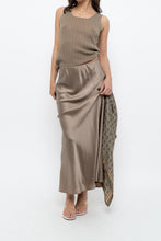 Load image into Gallery viewer, SOPHIE GRACE x Olive Silk-blend Maxi Skirt (XS, S)