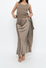 Load image into Gallery viewer, SOPHIE GRACE x Olive Silk-blend Maxi Skirt (XS, S)