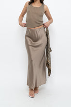 Load image into Gallery viewer, SOPHIE GRACE x Olive Silk-blend Maxi Skirt (XS, S)