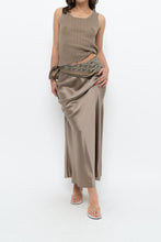 Load image into Gallery viewer, SOPHIE GRACE x Olive Silk-blend Maxi Skirt (XS, S)