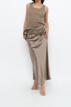 Load image into Gallery viewer, SOPHIE GRACE x Olive Silk-blend Maxi Skirt (XS, S)