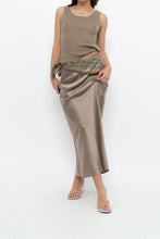 Load image into Gallery viewer, SOPHIE GRACE x Olive Silk-blend Maxi Skirt (XS, S)