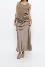 Load image into Gallery viewer, SOPHIE GRACE x Olive Silk-blend Maxi Skirt (XS, S)