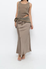 Load image into Gallery viewer, SOPHIE GRACE x Olive Silk-blend Maxi Skirt (XS, S)