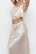 Load image into Gallery viewer, Vintage x Pale Pink Satin Stretchy Slip Skirt (XS-M)