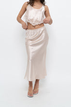 Load image into Gallery viewer, Vintage x Pale Pink Satin Stretchy Slip Skirt (XS-M)