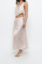 Load image into Gallery viewer, Vintage x Pale Pink Satin Stretchy Slip Skirt (XS-M)