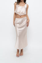 Load image into Gallery viewer, Vintage x Pale Pink Satin Stretchy Slip Skirt (XS-M)