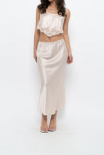 Load image into Gallery viewer, Vintage x Pale Pink Satin Stretchy Slip Skirt (XS-M)