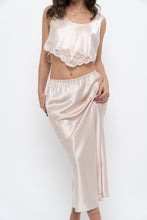 Load image into Gallery viewer, Vintage x Pale Pink Satin Stretchy Slip Skirt (XS-M)