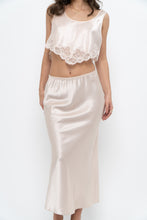 Load image into Gallery viewer, Vintage x Pale Pink Satin Stretchy Slip Skirt (XS-M)